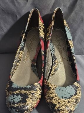 Multicolor Snake-Print Ballet Flats